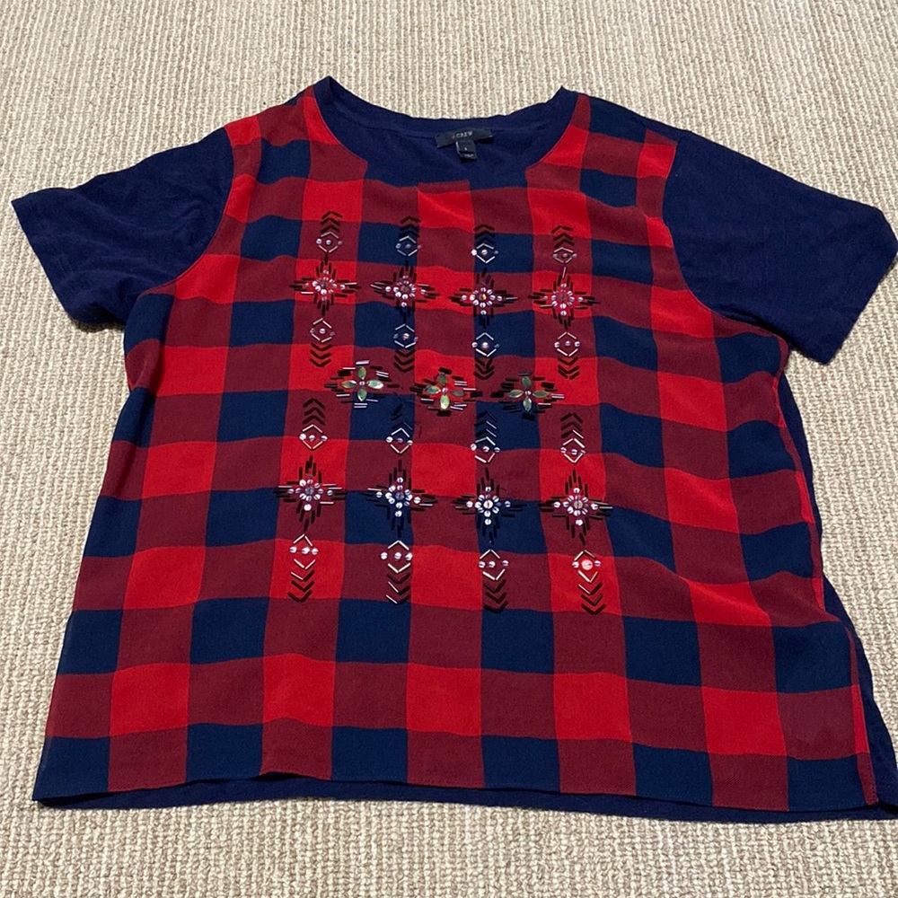 J. Crew Embellished Tee
